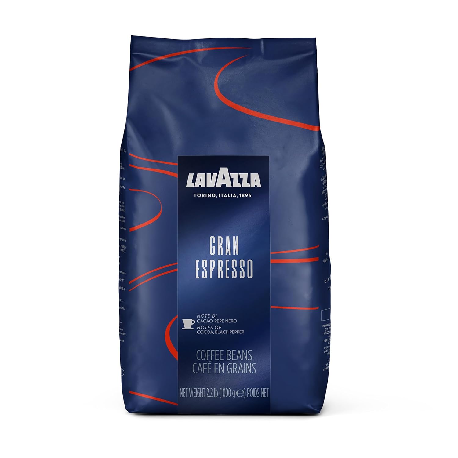 Lavazza Gran Espresso Whole Bean Coffee Blend Medium Espresso Roast Bag 2 2 LB Pack of 1 Balanced