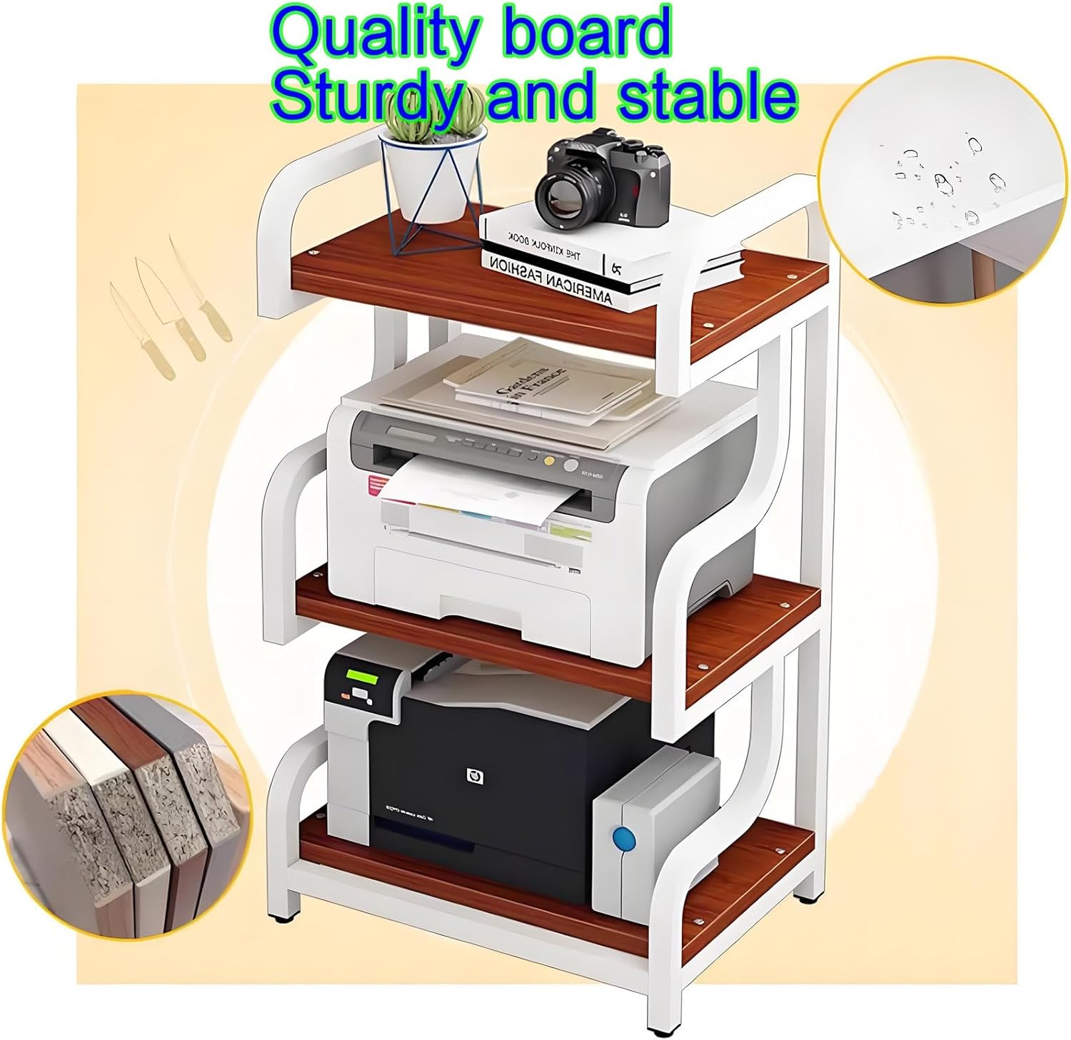 Modern AV Cabinet Stand, Video Tower Rack, Multima STO Unit, Slish AV Rack, Home Theater Entertainment Center, Space-Saving Design, Adjustable Shelves, Black h 60x40x94cm/23.6x15.7x37in