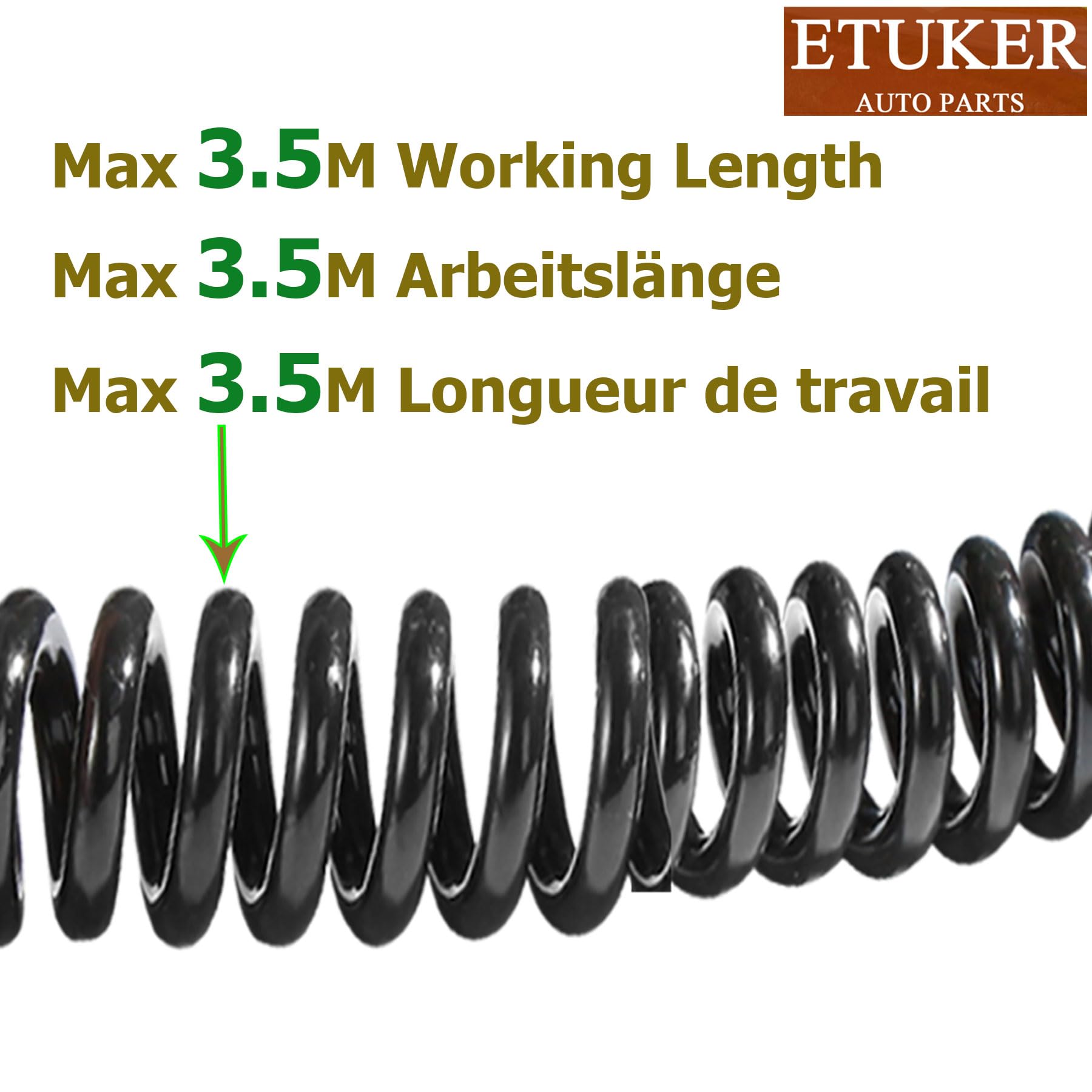 SPARKMOTO Cavo Prolunga Spiralato Per Rimorchio 13 Poli - 3.1m, 8 Fili, Impermeabile, ISO 11446 - Foto 9