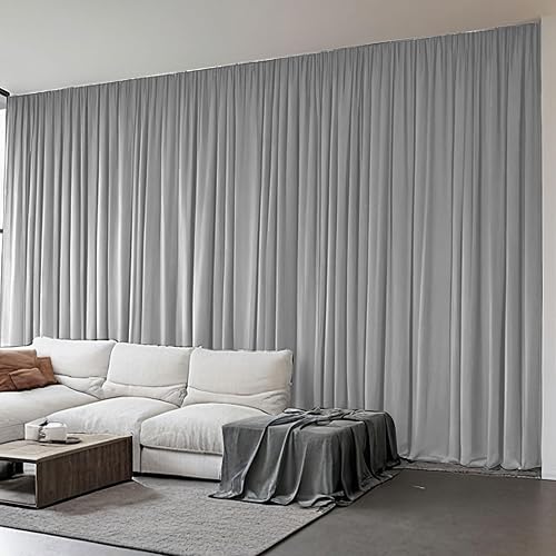 Miniatura 17 de Cortinas de cine en casa insonorizadas separadoras de habitaciones, cortinas divisoras de habitación para sistema de riel de techo o barra con