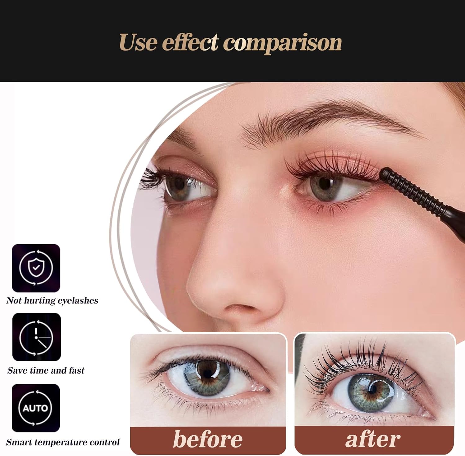 heated eyelash curlers-electric eyelash curler for makeup tools usb rechargeable,fast heat up within 10s - 24 hours long lasting baise2