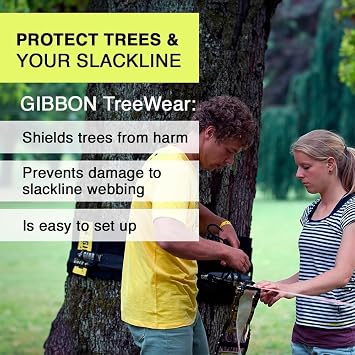 GIBBON TreeWear XL - Slackline Tree Trunk Protector - Slack Line Accessory Tree Wrap for Line & Tree Protection - Slackline Attachments - Tree Guard