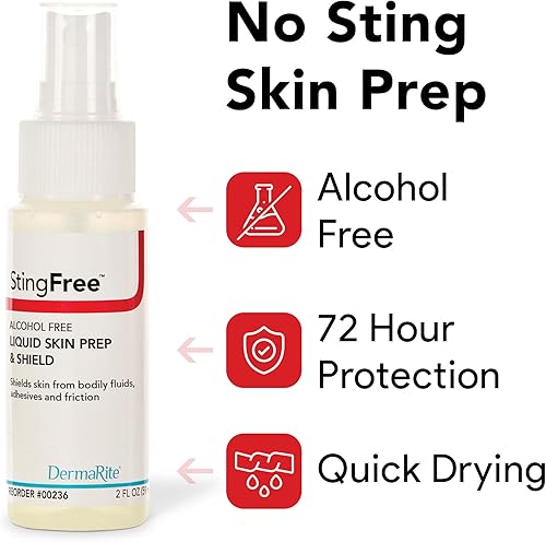 Miniatura 2 de DermaRite StingFree - Almohadillas protectoras líquidas sin alcohol, 50 unidades (paquete de 1)