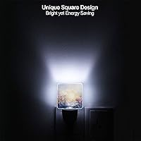 Vista 4 de Juego de 2 lámparas LED de noche enchufables de verano con sensor automático, estrellas de mar de emergencia, luces nocturnas de playa, juego de 2