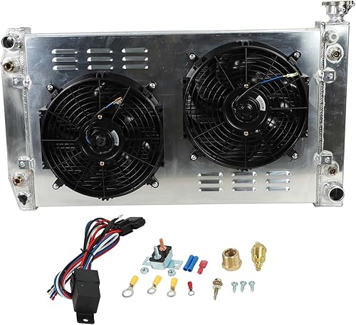 Miniatura 19 de Radiador de aluminio AA5052 de 3 filas compatible con Dodge Ram 2009-2021 1500 2500 3500 4000 V6 V8 Pickup AT/MT 3 filas,1 fila,Ventilador