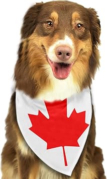 Dog Bandanas Flag of Canada Pet Bandana Scarf Triangle Bibs Kerchief Accessories for Dogs Cats