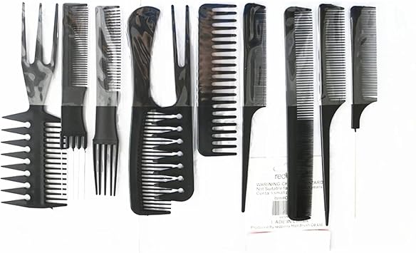 Croc 1110 Bag Comb Set 10 - Professional Hairdresser Combs