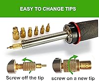 Vista 4 de 60W Digital Soldering Iron Heat Set Insert Tool with Extra Soldering Tips and Heat Set Insert Tips