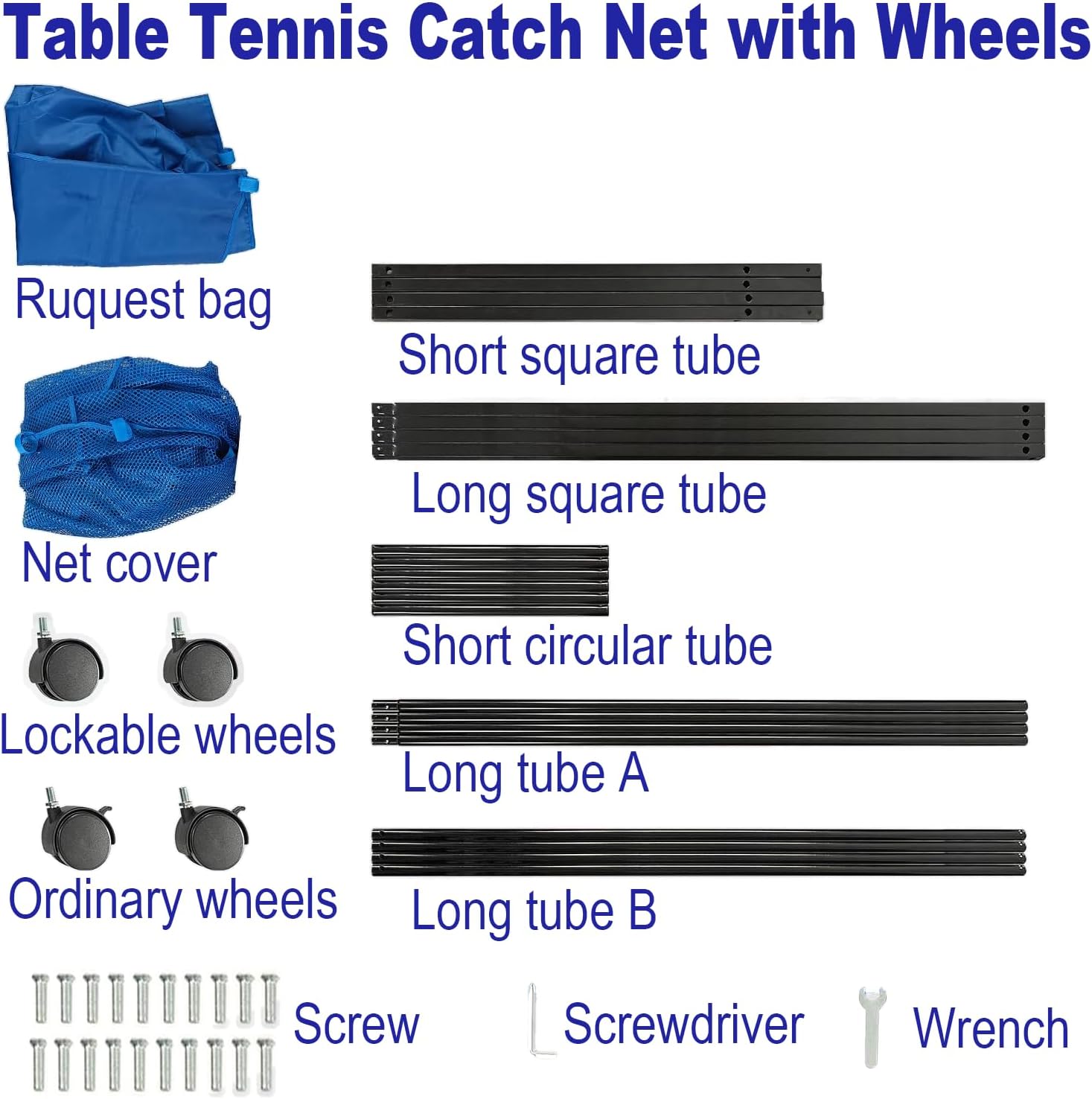 Ping Pong Net,Table Tennis Catch Net with Ball Collection Bag, Ping Pong Training Return Net with Ball Machines & Robots for Practice, Foldable Ping Pong Ball Catcher for Club Training