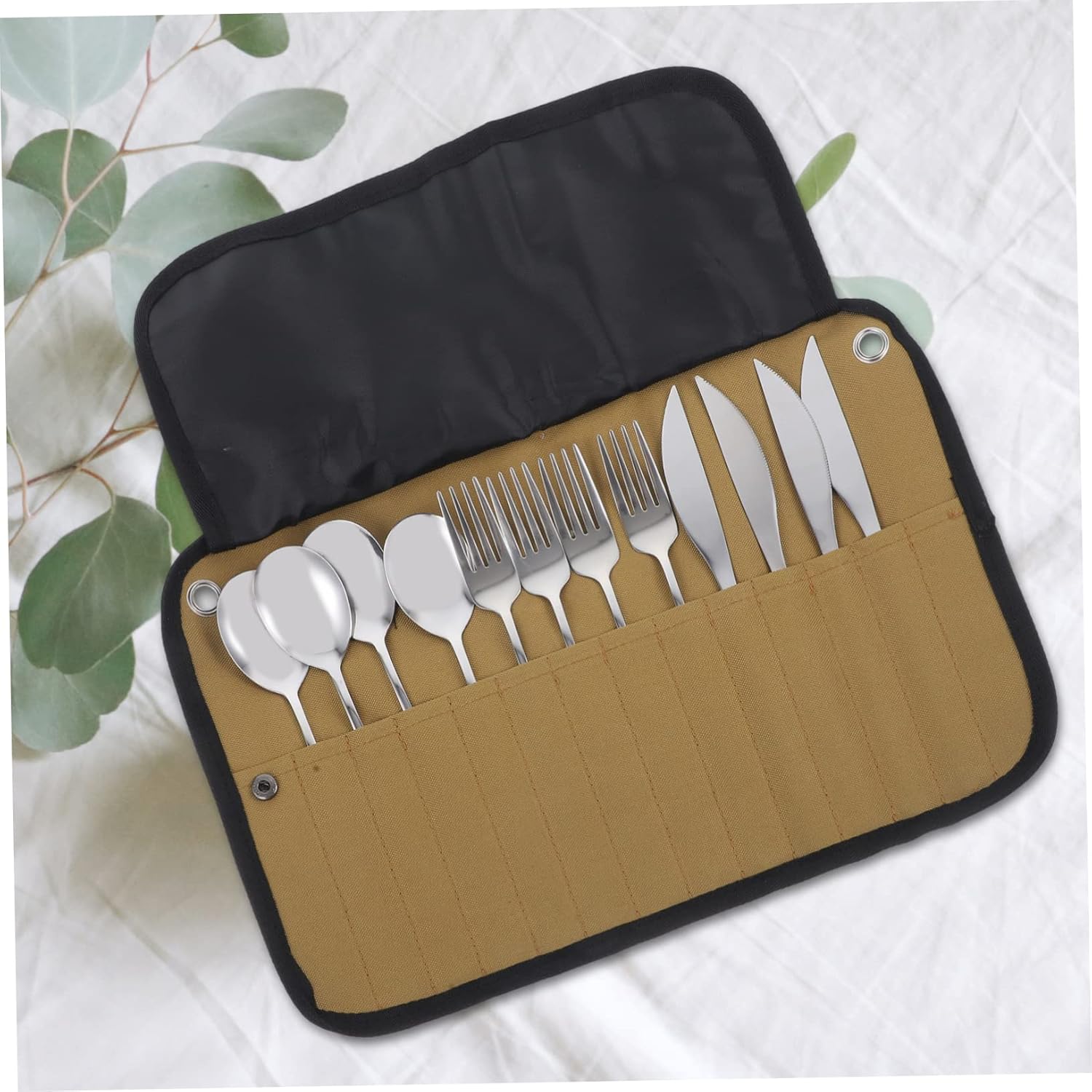 Picnic Supply Kit Fork Knife Spoon Set Camping Tableware Set Sturdy Easy to Store