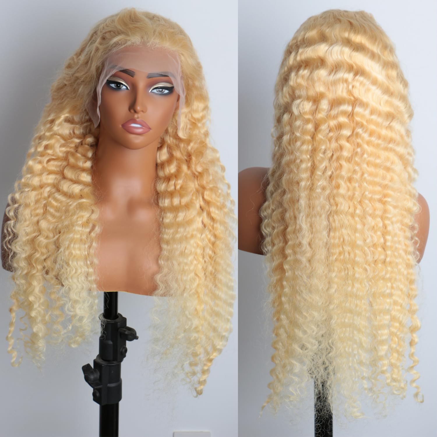 40 Inch 613 13x6 Lace Front Wig Human Hair Blonde Wig Human Hair 613 Deep Wave HD Lace Front Wigs 200% Density Pre Plucked With Baby Hair for Women
