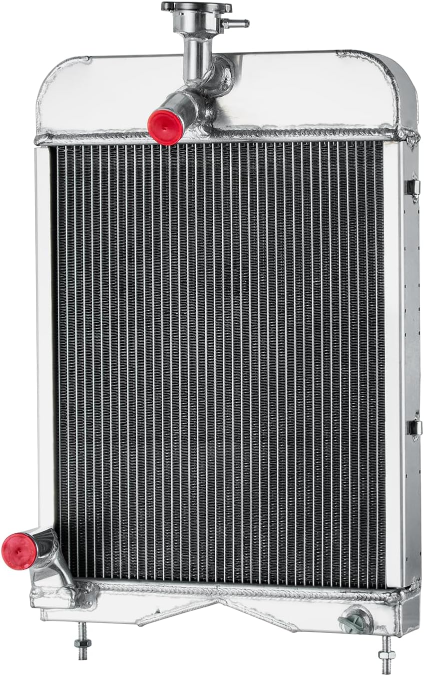 3 Row Engine Coolant Radiator Compatible with Massey Ferguson Tractor 135 20 2135 135 148#194275M93, All-Aluminum Construction, 44mm Core Thickness Radiator