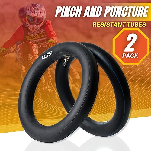 Miniatura 7 de Paquete de 2 tubos interiores de motocicleta 10090-19 (4.10 x 19), tubos de goma natural para motocross de 19 pulgadas, tubos resistentes a