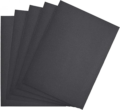 Miniatura 15 de uxcell Hojas de lijado de grano 360 de 9 x 11 pulgadas, papel de lija de carburo de silicio húmedo y seco para muebles de madera, pulido de metal, 5