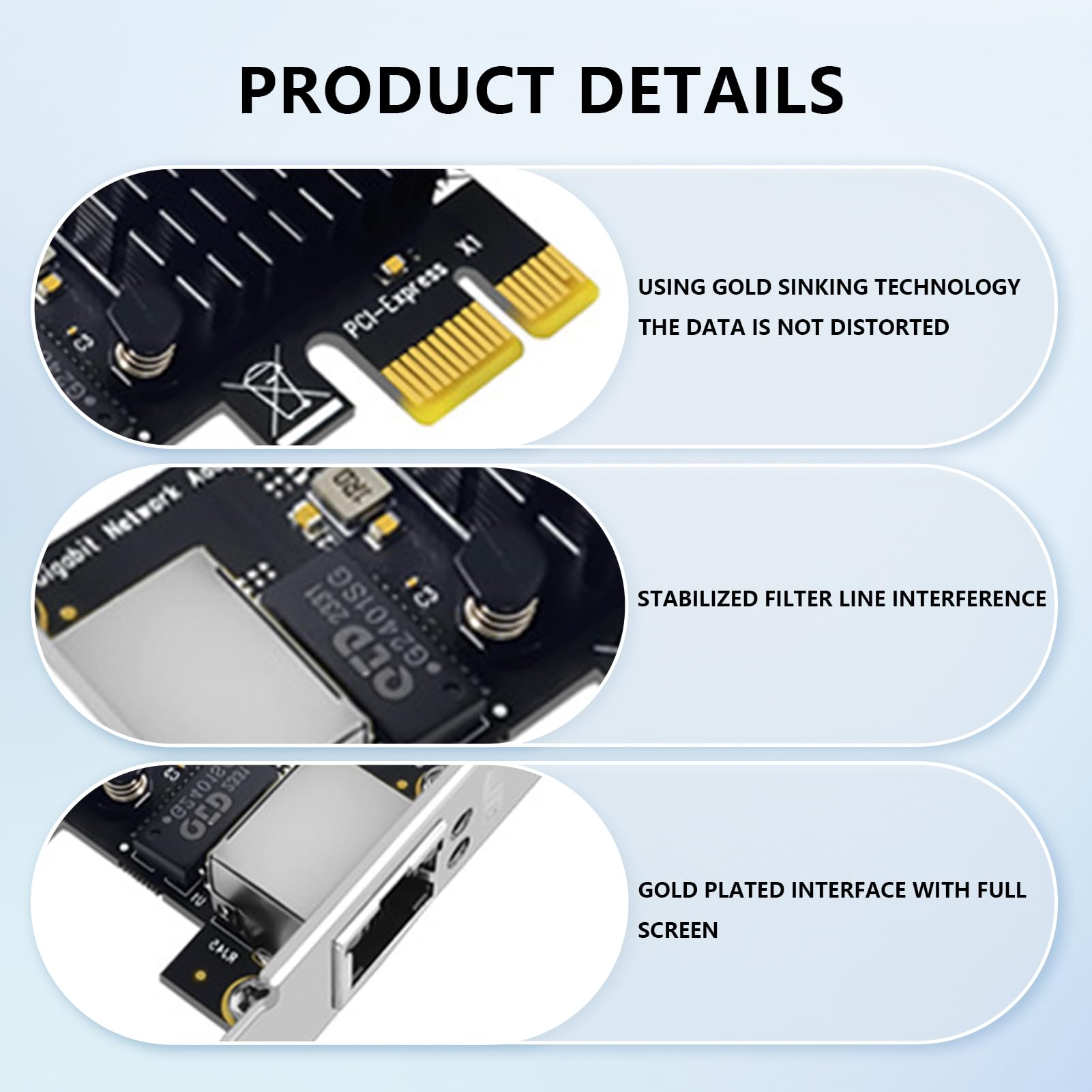 Karta sieciowa Gigabit PCI Express, chip RTL8111G 10/100/1000 Mb/s Ethernet LAN z portem RJ45, niskoprofilowa karta sieciowa PCIe do Windows 11/10/XP/8/7, Linux, Mac OS