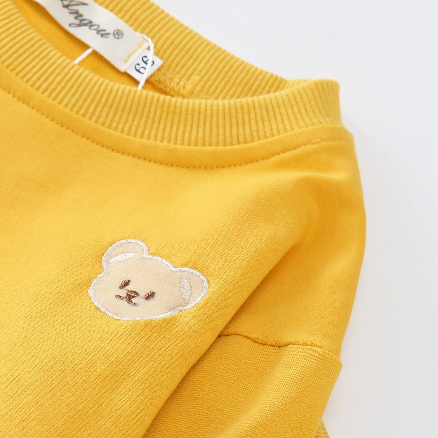 Toddler Size 80 Baby Girls Boys Clothes Sports Wear Bear Embroidery Sweatshirt Tops Pants 2PCS Tracksuit Outfits Clothes Set