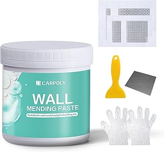 Drywall Repair Kit - 32 OZ Wall Spackle Paste with Self Adhesive Metal Patch, Dryall Repair Patch Kits, White Wall Putty Hole Filler, Quick and Easy Solution for Holes, Cracks and Gaps