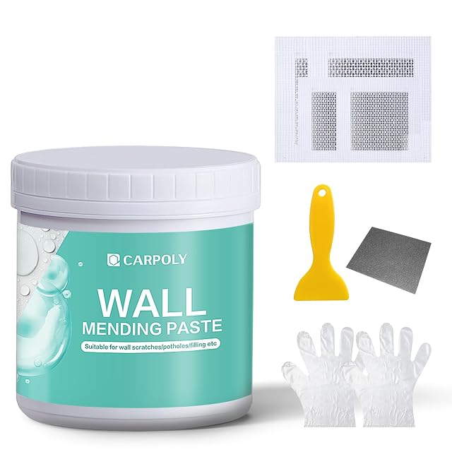 Drywall Repair Kit - 32 OZ Wall Spackle Paste with Self Adhesive Metal Patch Dryall Repair Patch Kits