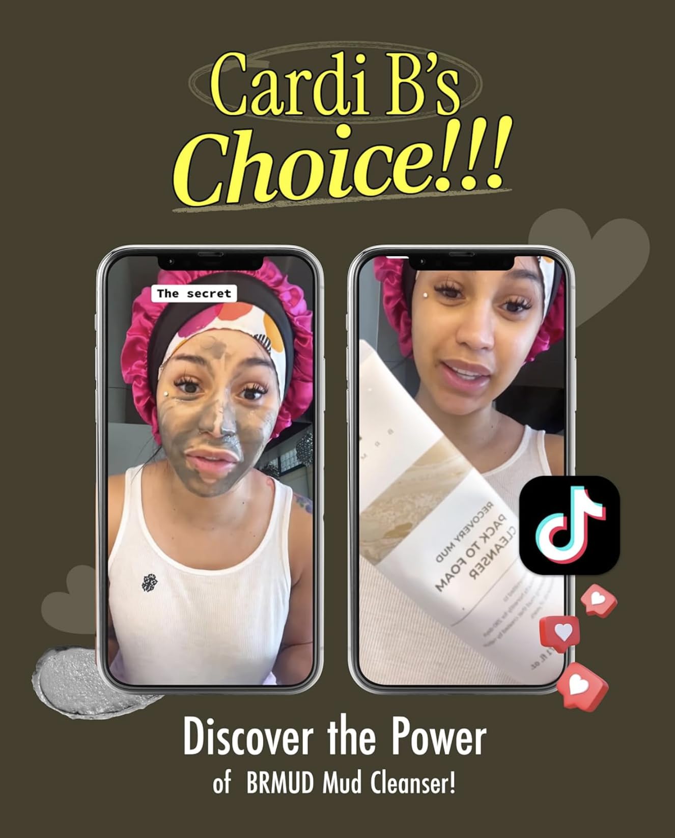 BRMUD (Cardi B Mask) Odzyskiwanie MUD PACK DO FOAM CLEANSER 110ml