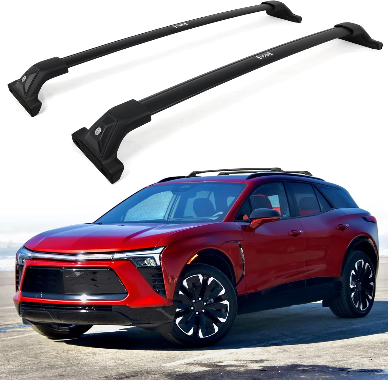 265lbs Lockable Heavy Duty Roof Rack Cross Bar for Chevy Blazer EV 2024 2025 Cargo Bar Multi Functional Design for Bike Kayak Luggage