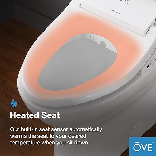 Miniatura 10 de OVE Decors Inodoro inteligente Virtuoso con asiento de bidé integrado, asiento con calefacción con descarga automática y agua caliente y control