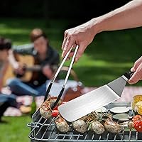 Vista 6 de Flat Top Griddle Accessories Set for Blackstone and Camp Chef, Professional Grill Spatula Set with Burger Spatulas Scraper, BBQ Tool Griddle