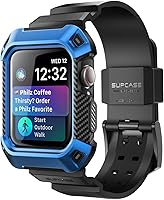 Vista 9 de SUPCASE Funda con correa para Apple Watch 9/8/7/6/5/4/SE de 45/44mm (Unicorn Beetle Pro), [antiarañazos] [protector de parachoques], funda