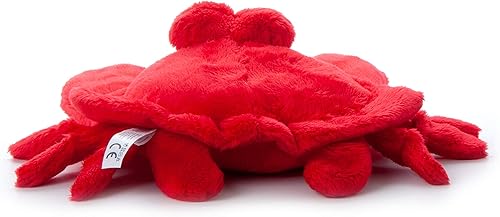 Miniatura 4 de The Petting Zoo Peluche de cangrejo, regalos para niños, animales del océano de ojos brillantes, juguete de peluche de cangrejo rojo de 9 pulgadas