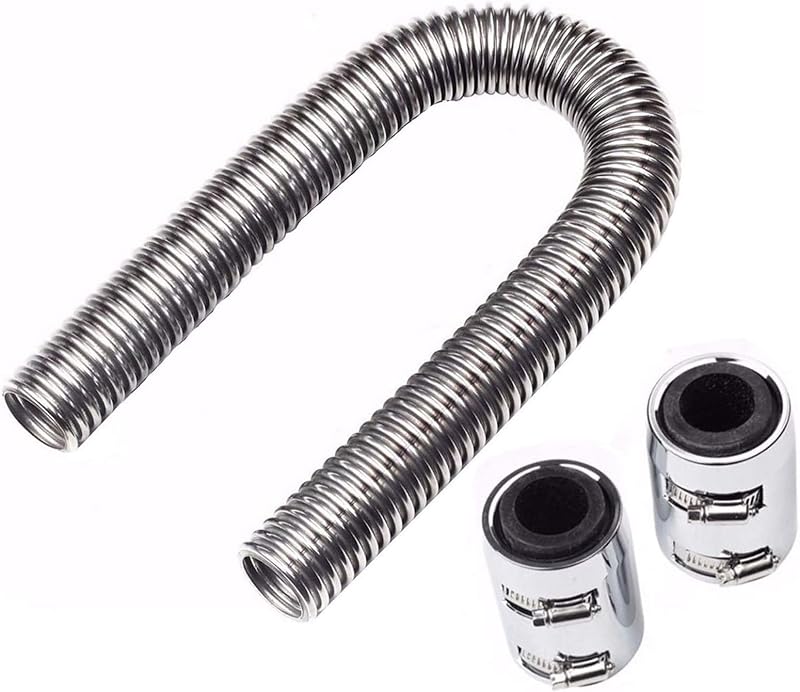 Mangueira flexível de radiador em aço inoxidável BLACKHORSE-RACING – Kit com 91,44 cm