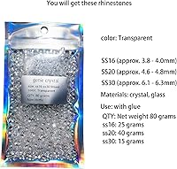 Vista 106 de Genie Crystal ss34 Red Glass Rhinestones 288 Pcs, 7.0 mm Big Light Siam Flatback Rhinestone, Diamond Cut Gems for Crafts, Face Mask, Makeup