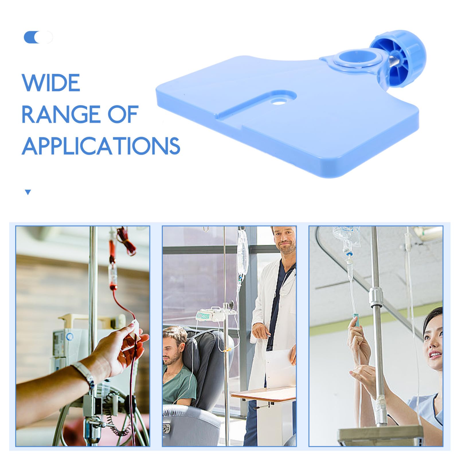 Healeved 3pcs Hospital Grade Infusion Stand Plate Sturdy Abs Material Anti-Slip Design for Safe Storage