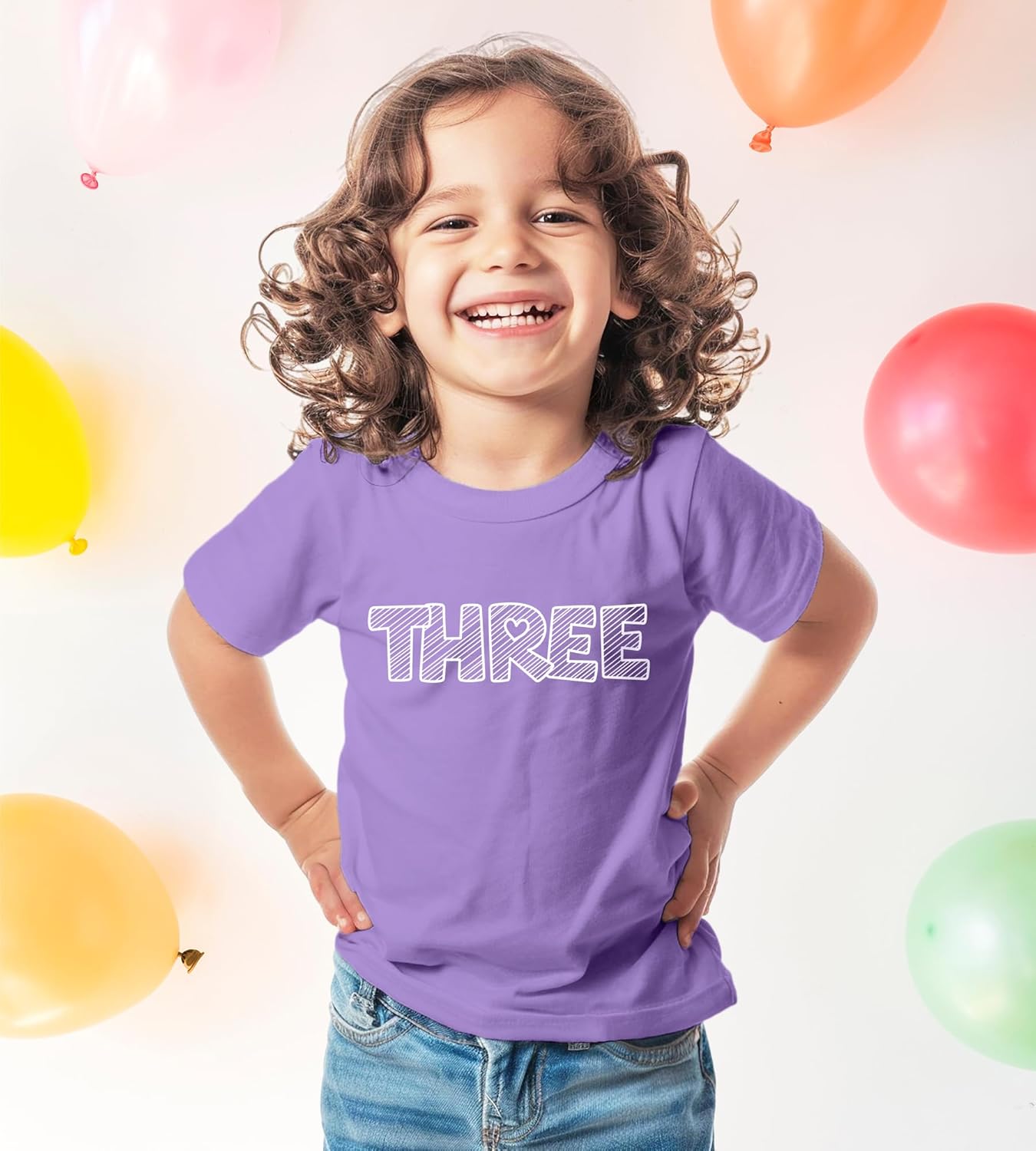 3rd Birthday Shirts Girls Toddler Outfit 3 Year Old Girl Shirt Three Happy Bday Third Gift Heart tee - Image 4