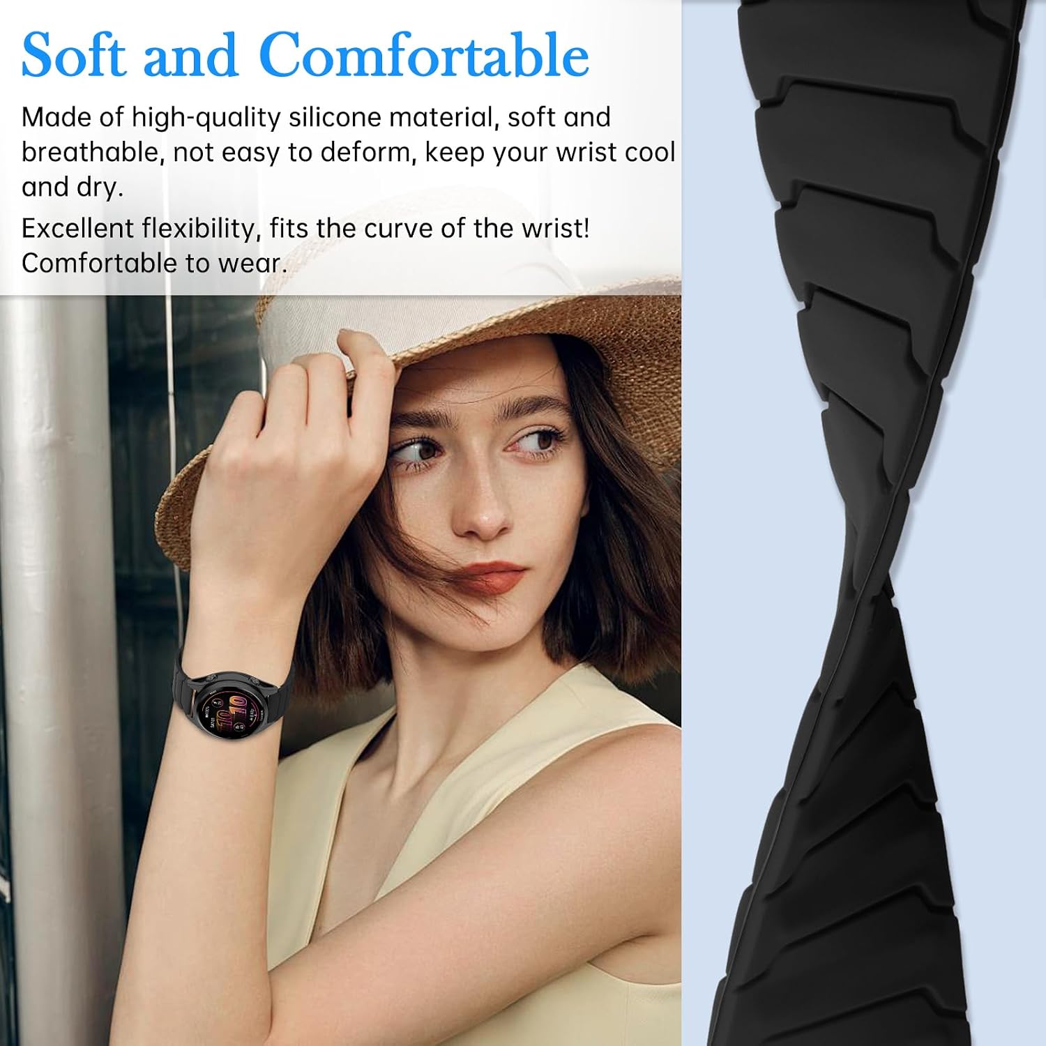 22mm Armband Kompatibel mit Garmin Venu 4/3 45mm/vivoactive 4/Venu 2, Wearable Ersatzarmband Magnetes Silikon für garmin Forerunner 265/255 /255 Music/570 47mm - 4
