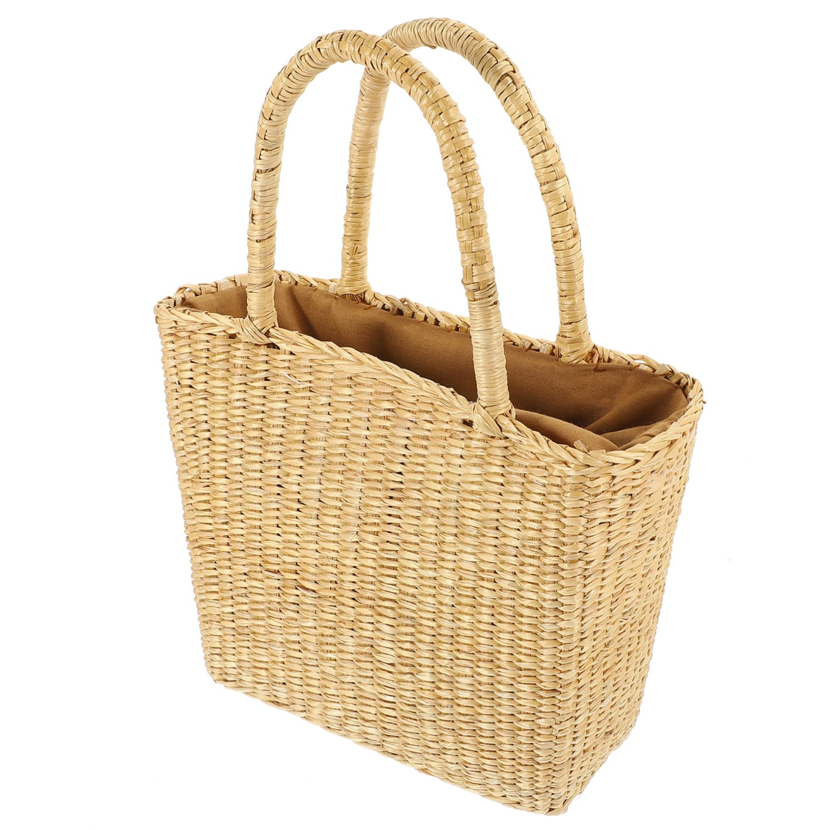 SOIMISS 2pièces Tissé Pour Plage Cabas Artisanal Élégant Pour Shopping Et Sorties Été à Main Pratique Et Léger Avec Poignées