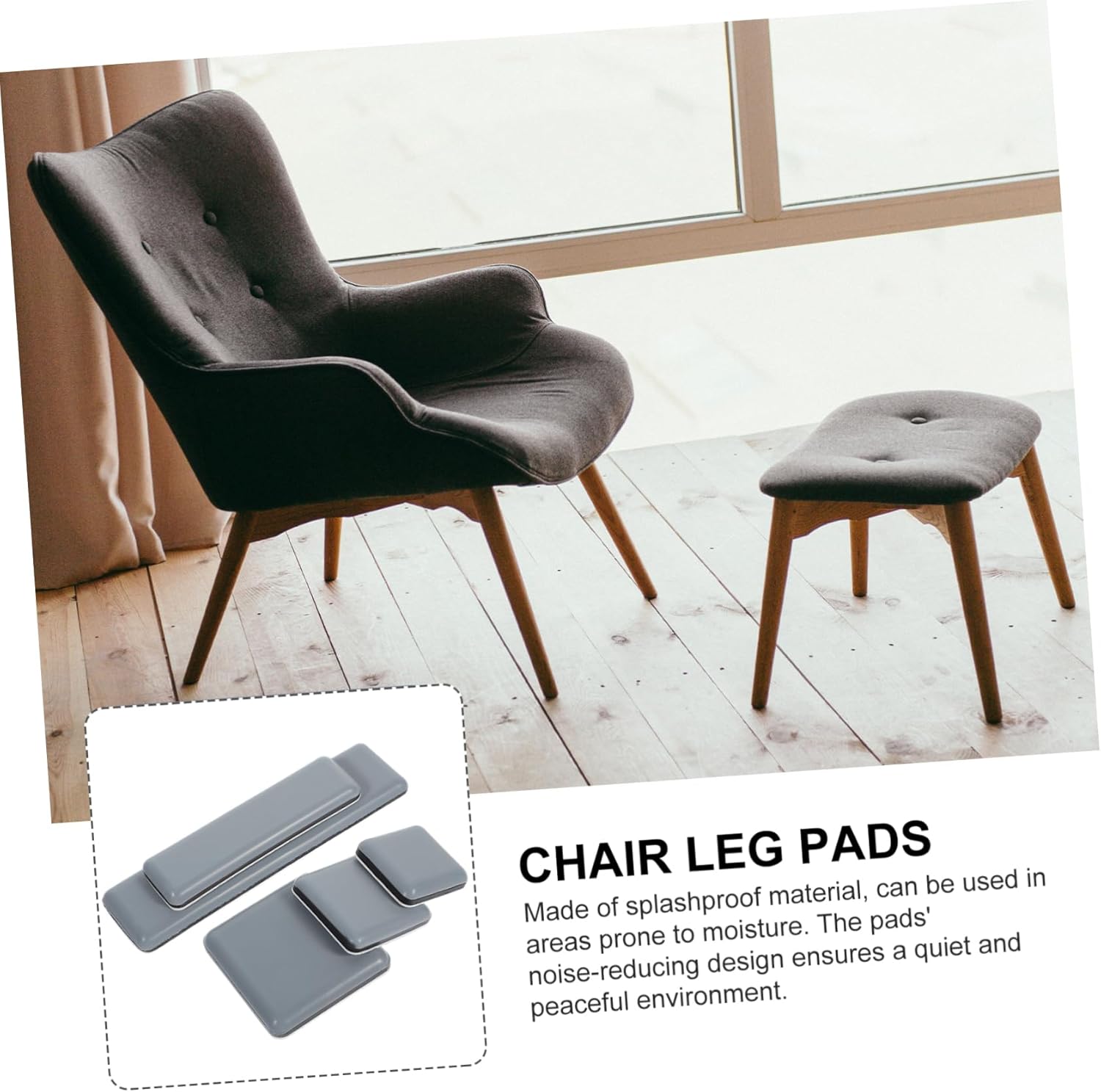 Generic 100pcs Self Adhesive Chair Leg Pads Non Slip Furniture Pads for Hardwood Floor Floor Protectors for Furniture Legs