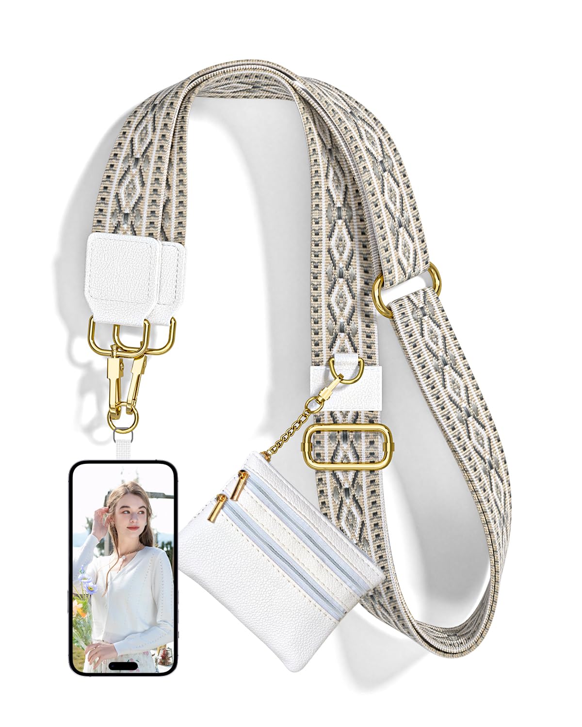 PERAYA Phone Holder&SOTUS ピンバッジ Amazon.com: Nipichsha Crossbody Phone Strap with Wallet, Clip and