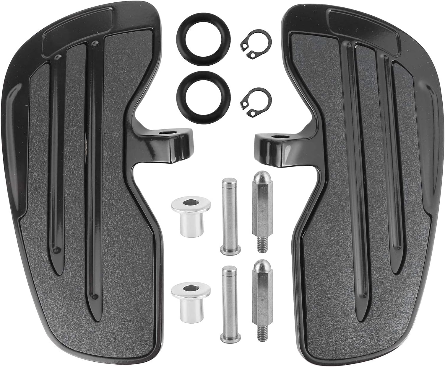 Motorcycle Footrests Motorcycle Front Rider Floor Boards Aluminum Motorcycle Footrests Durable for Indian Scout/Sixty/Bobber 2015(1#)