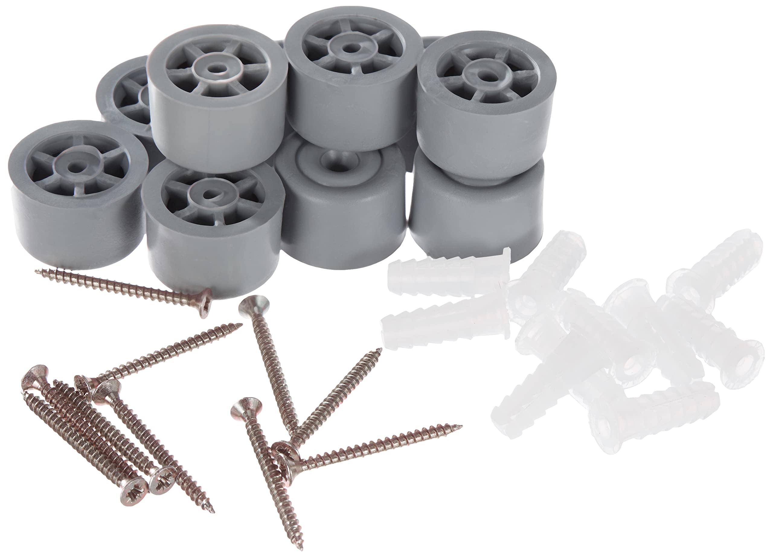 Sysfix 2310503 - Boîte de 10 butées pour volet Roulant avec vis et rondelle, Gris