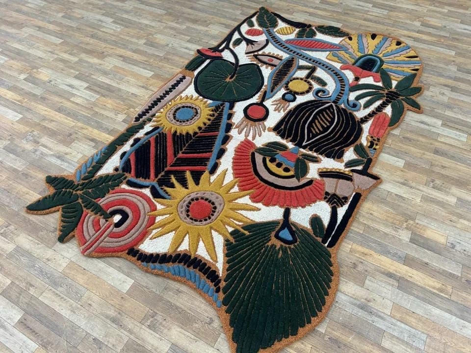 Unique Design Modern Premium Quality 100% NZ Wool Hand Tufted Handmade Rug for Living Room 5x8 ft (5x8 ft)