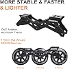 Inline Skates 3 Wheels 4.3 inches 110 mm Roller Skates Blades for Adults Women Men Professional Outdoor Fitness Inline Speed Skates Unisex