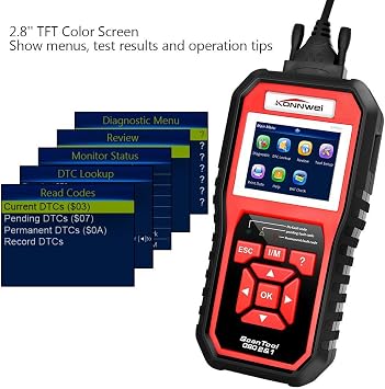 OBD2 Scanner OBDII Auto Diagnostic Code Scanner Universal Vehicle Engine O2 Sensor Systems OBD2 EOBD Scanners Tool Check Engine Light Automotive Code Reader for all OBD II Protocol Car Since 1996