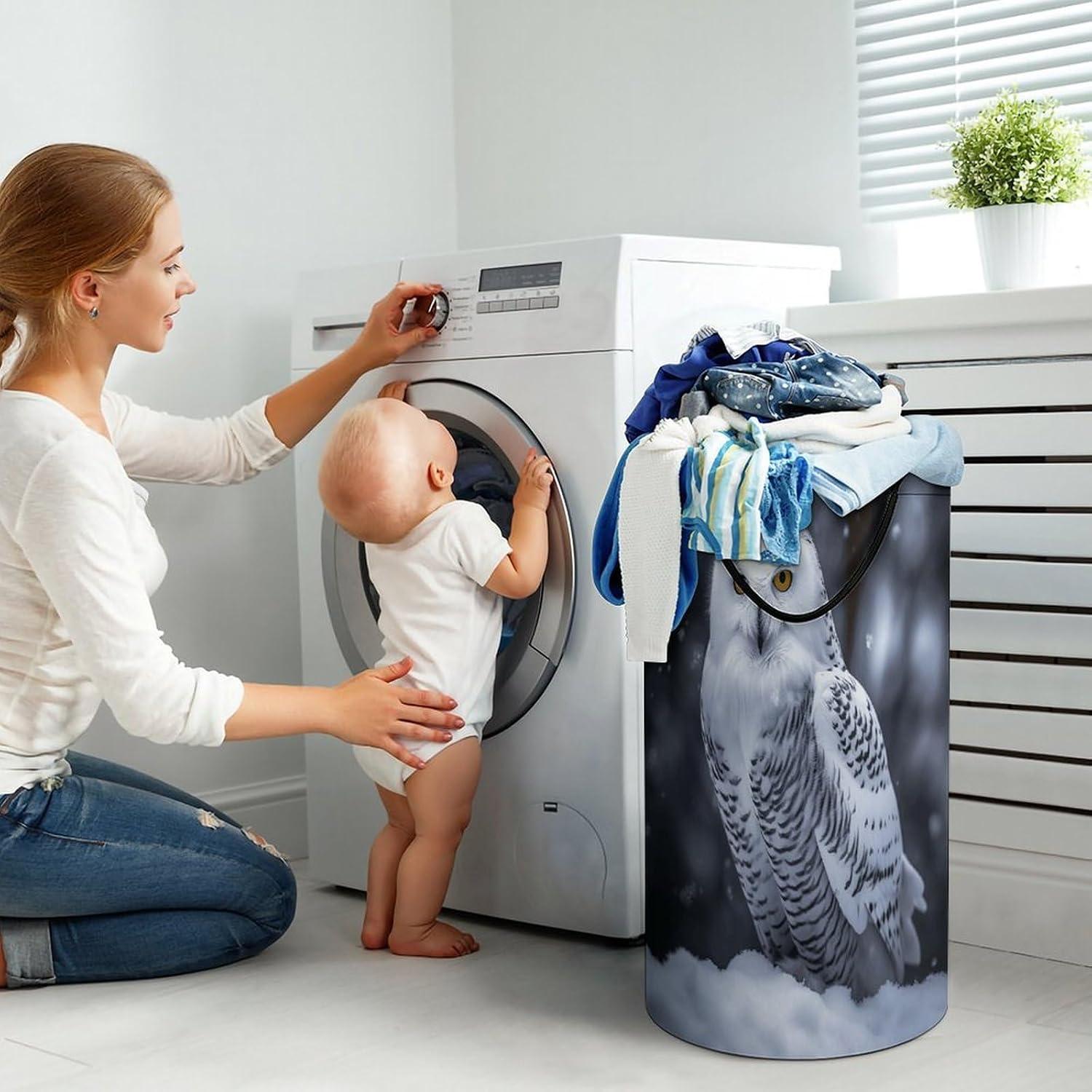 Dirty Clothes Basket Extra Large 110l Open Top Laundry Hamper With Portable Carry Handles, Foldable Waterproof Clothes Basket Spacious Laundry Bag For Bedroom Bathroom Laundry Room Dorm