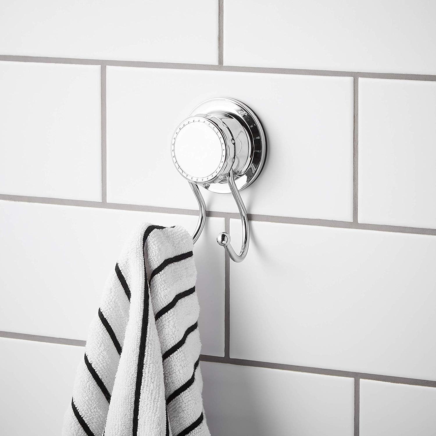simplywire - Extra Strong Suction Cup Wall Hook - Rust Resistant - Chrome