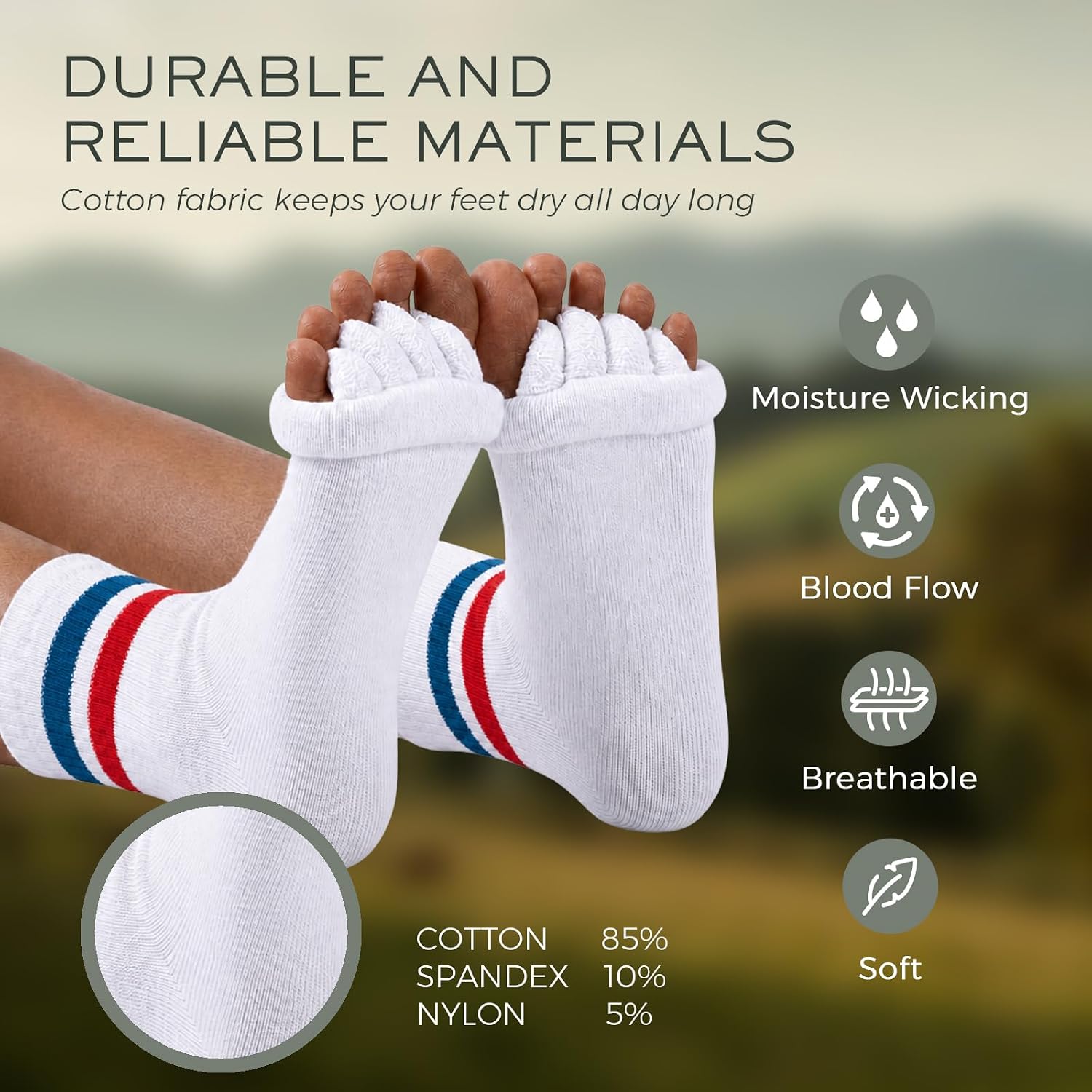 Toe Separator Socks,Foot Alignment Sock for Health Care, Pain Relief, Bunion Corrector, Breathable Toe Socks