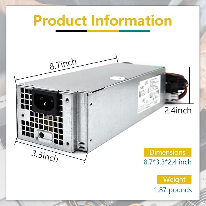 Fuente de Poder 360W Lrker H360EGM-00 ATX para Dell Optiplex miniatura 5