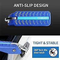 Vista 5 de TOOENJOY Escalón Universal de Puerta de Automóvil de Aluminio con Ajuste de 5 Velocidades, Pedal de Apoyo para Ambos Pies para Pestillo de Puerta