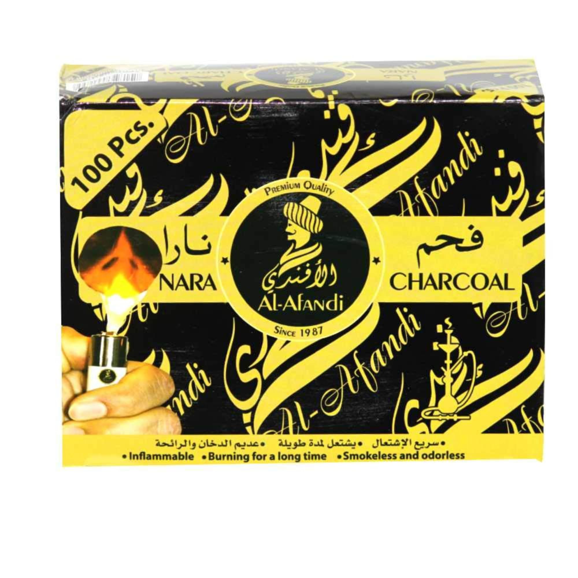 COPY LINE Al-Afandi Nara Charcoal, Smokeless and Odourless, 100 Pieces (5) 2