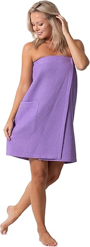 Miniatura 2 de Robe Direct Quick Dry, Lightweight Waffle SpaBath Wrap with Adjustable Closure & Elastic Top