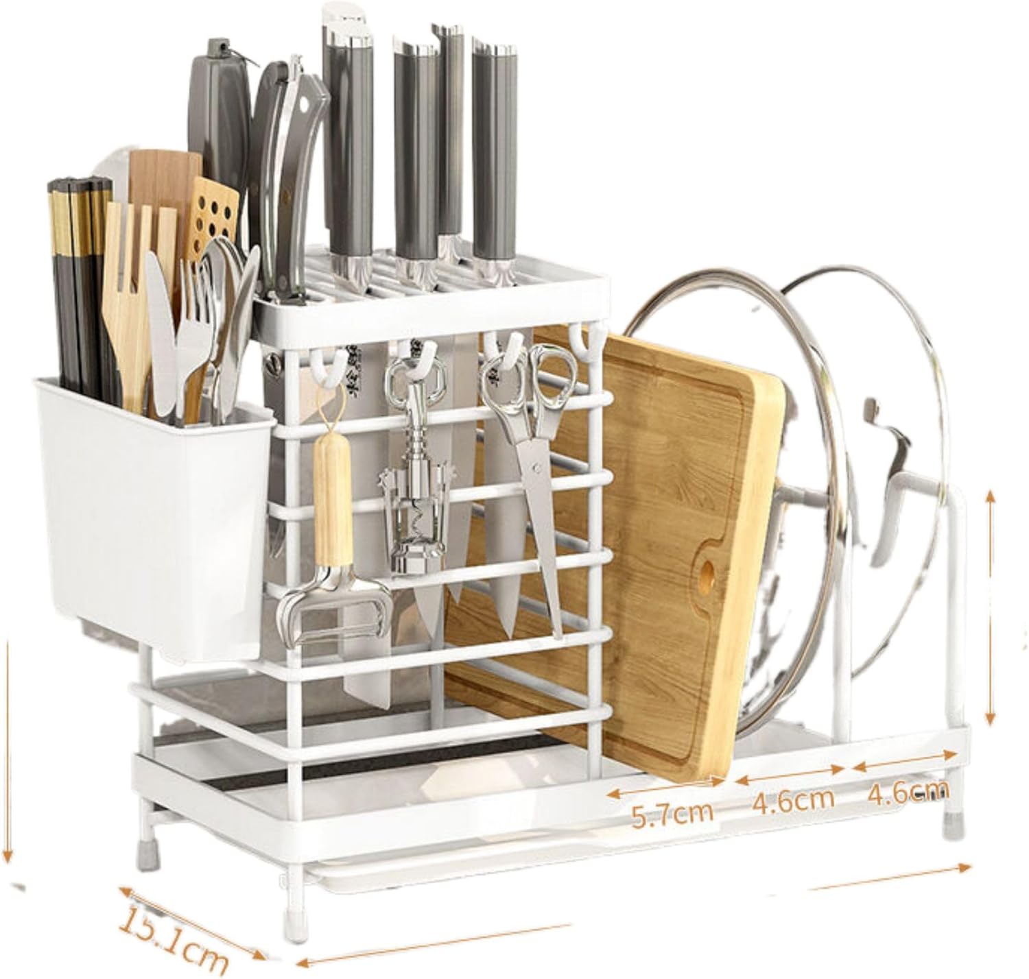 厨房 Kitchen Gadgets, Cook Accessories 刀架筷子笼置物架 Sink Organizers and Storage 家用多功能砧板架放菜板筷子刀具收纳架一体 KCookware Accessories - 1926