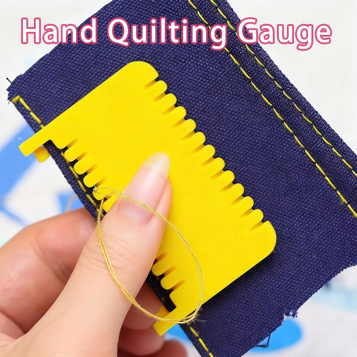 6 PCS Edge Stitch Lock Sewing Gauge Ruler Set Hand Quilting Ruler Set | Multi-use for edge stitching & measuring, easy & precise, stable non-slip, lightweight & durable for sewing hobbyists & pros.